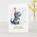 Sök efter t rex kort Dinosauriefödelsedagskort