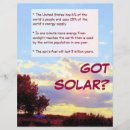 Sök efter sol har reklamblad Solenergi