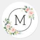 Sök efter rosa blom monogram Akvarell
