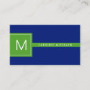 Sök efter grön monogram visitkort Modern
