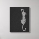 Sök efter randigt canvastryck Katt