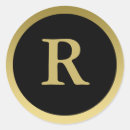 Sök efter monogram r klistermärken Svart