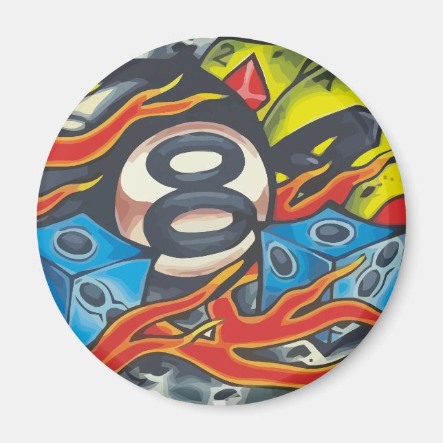 00001 Bola 8 Llamas Magnet (Framsidan)