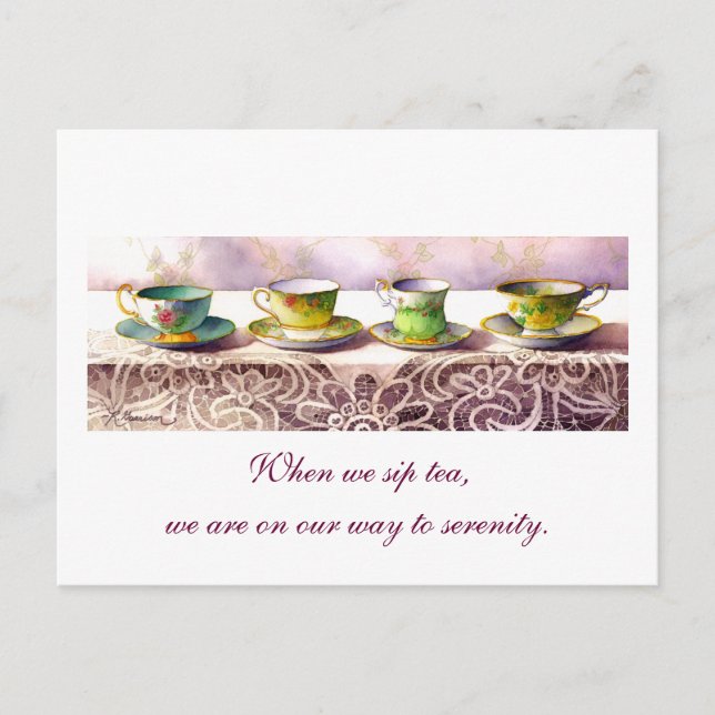 0001 Raden över Tekopp Alexandra Stoddard-vykort Vykort (Framsida)