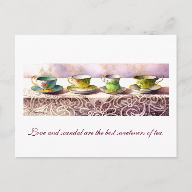 0001 Raden över Tekopp Henry Fielding-vykort Vykort (Framsida)