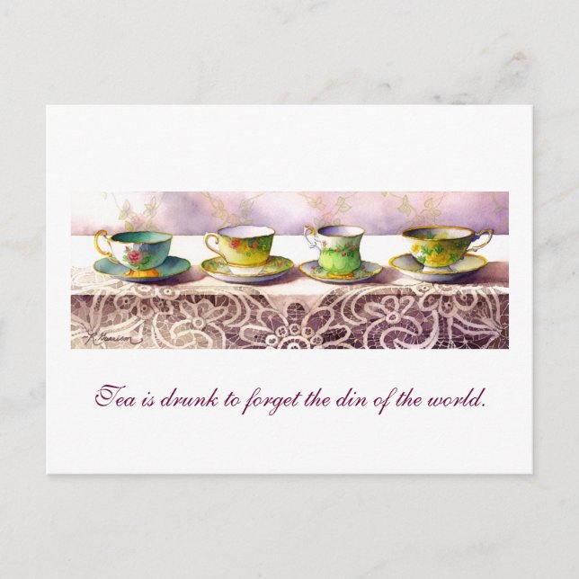 0001 Raden över Tekopp T'ien Yiheng-vykort Vykort (Framsida)