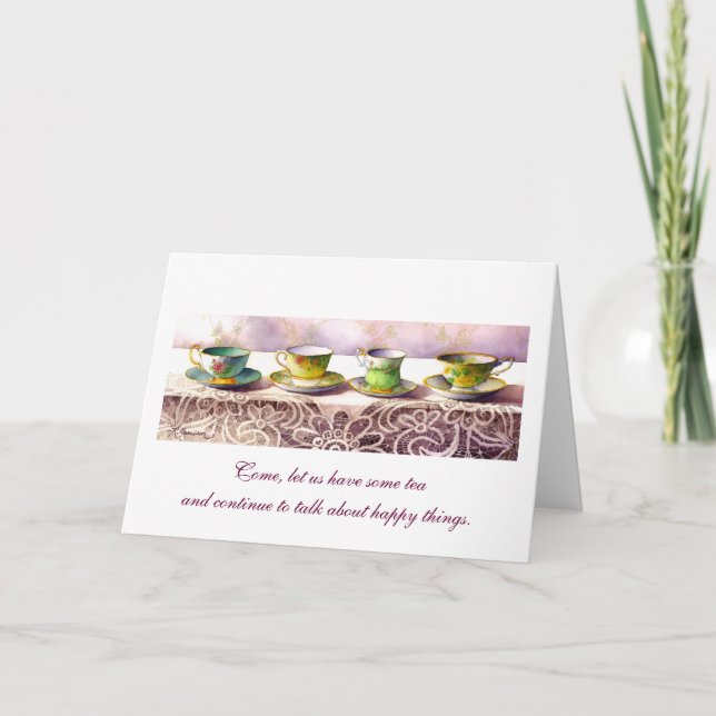 0001 Raden på Tekopp Chaim Potok-hälsningskort Kort (Framsida)