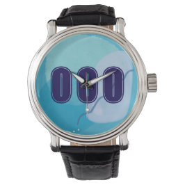 000 Angel Numbers Blue Andlig High Vibes Armbandsur