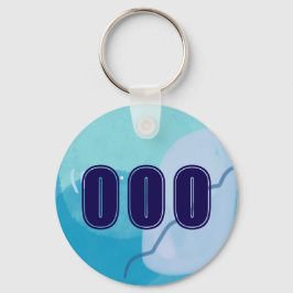 000 Angel Numbers Blue Andlig High Vibes Nyckelring