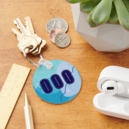 000 Angel Numbers Blue Andlig High Vibes Nyckelring