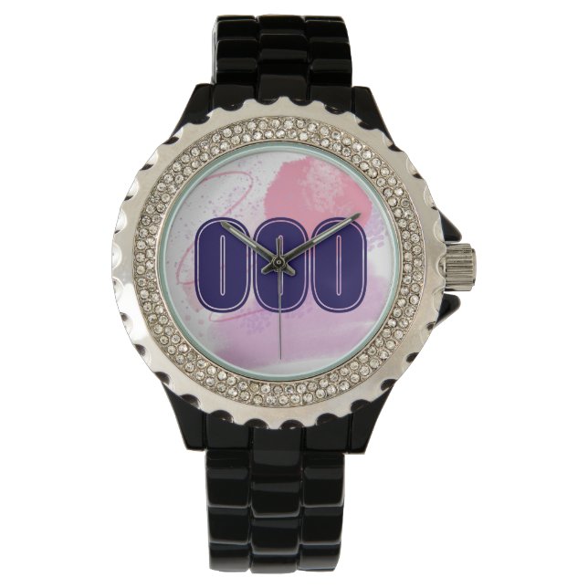 000 Angelnummer Rosa Blue Andlig Awakening Armbandsur (Framsida)