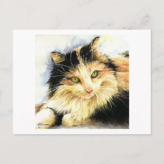 0010 Calico Cat Vykort (Framsida)