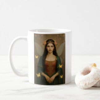001_A fairy princess in teal green and crimson. Kaffemugg