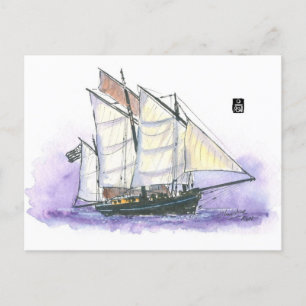 (001) Le Corentin - Lugger Tall Frakt Vykort