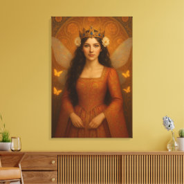 002_A fairy princess in burnt orange. Canvastryck