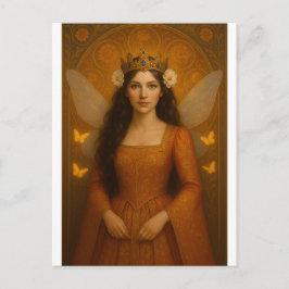 002_A fairy princess in burnt orange. Vykort