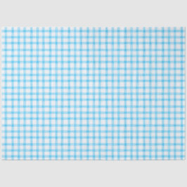 002 Cerulean Blue Gingham Tissue Paper