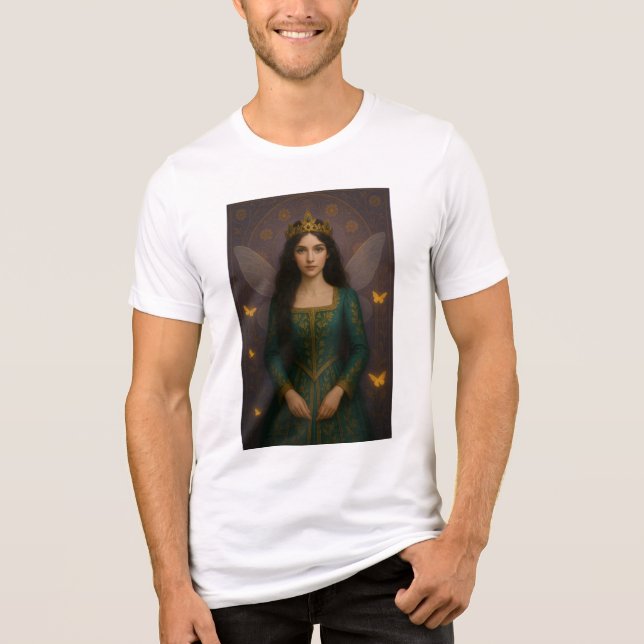 003_A fairy princess in emerald green. T Shirt (Framsida)