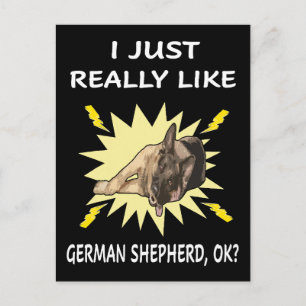 004 Jag bara Verkligen som tyska Shepherd OK Vykort