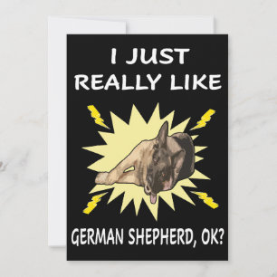 004 Jag gillar verkligen tysk schäferhund OK Inbjudningar