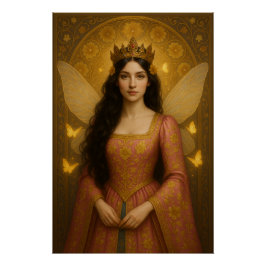 005_A fairy princess in rose pink. Perfect Poster