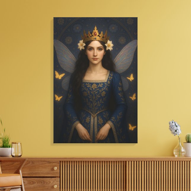 006_A fairy princess in royal blue. Canvastryck (Insitu (Vardagsrum))