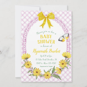 006 Vin Gul Tusenskönasliv Pärlband Baby Shower Inbjudningar