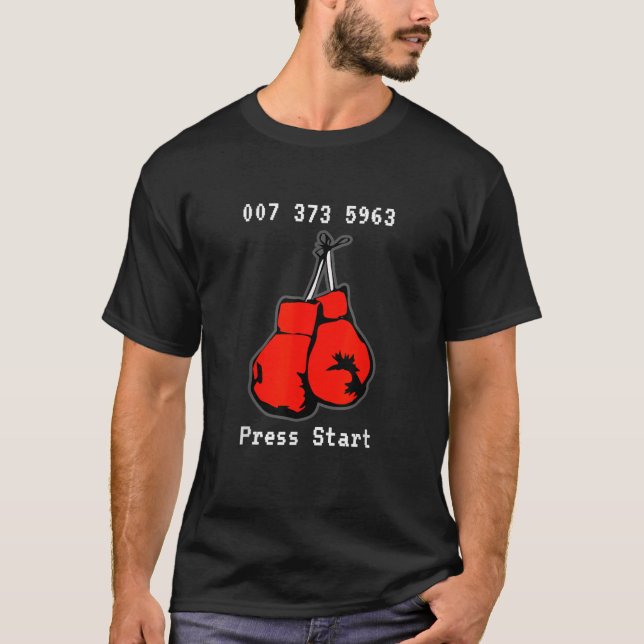 007 373 5963 Dream Fight Video Game Code Boxin T Shirt (Framsida)