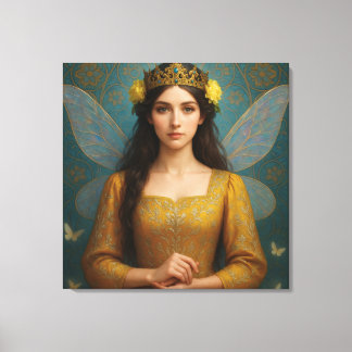 007_A fairy princess in golden yellow. Canvastryck