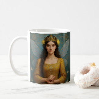 007_A fairy princess in golden yellow. Kaffemugg