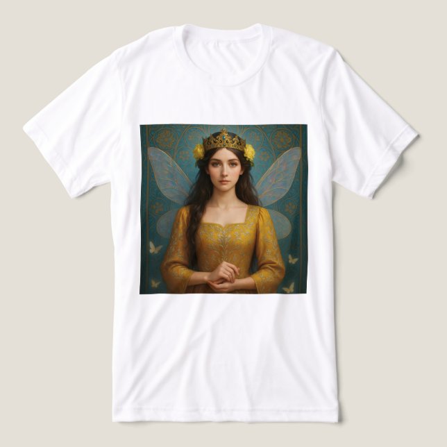 007_A fairy princess in golden yellow.  T Shirt (Design Framsida)