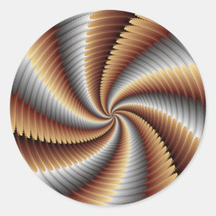 007 Fractal Runt Klistermärke