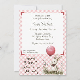 007 Rött vin • Some Bunny Special Baby Shower Inbjudningar