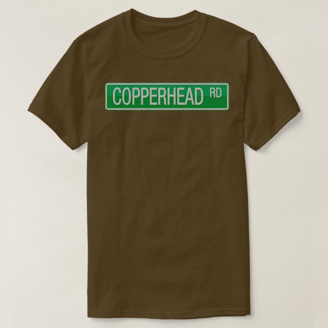 008 Vägskylt Copperhead  T Shirt (Design framsida)