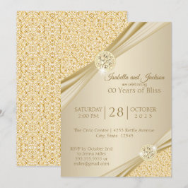 00-årsjubileumsdesign för guld inbjudningar