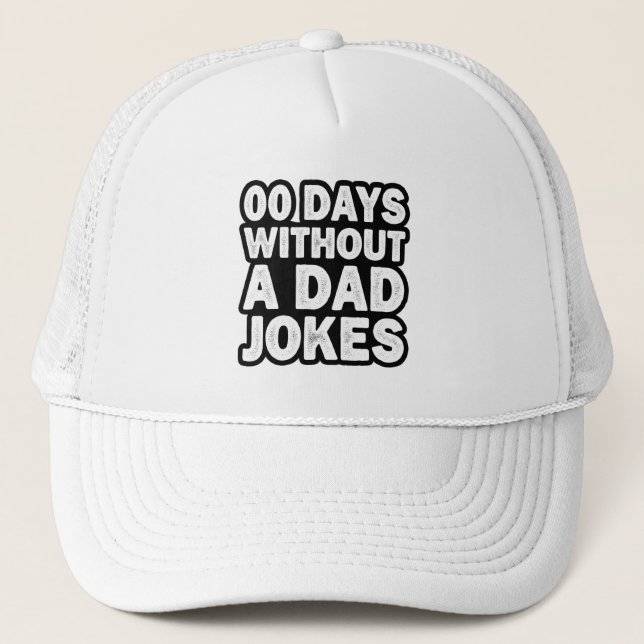 00 dagar utan Pappa skämtar Sarcastic Far Funny Keps (Framsida)