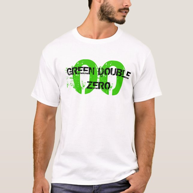 00, GRÖNT DUBBLA ZERO TEE SHIRT (Framsida)