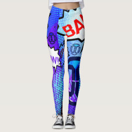 00 LvL-tecknaddamasker Leggings