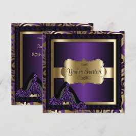 00. Purpurfärgad Leopardhögklackar för Inbjudningar