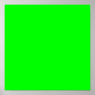 00FF00 Limegrön Poster