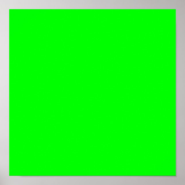 00FF00 Limegrön Poster (Framsidan)