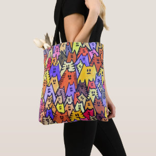 0101 - Katt Tote Bag Tygkasse