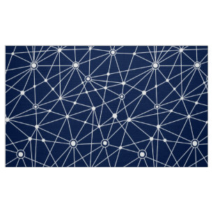 010316 Nätverk - Vitt på Blue 001744 Tyg