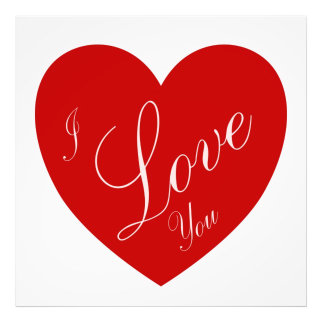 012 I kärlek You Red Fototryck (Framsidan)