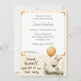012 Kopparorange • Some Bunny Special Baby Shower Inbjudningar