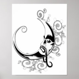 012-Subliminal Phycosis-012 Måne Färg Poster