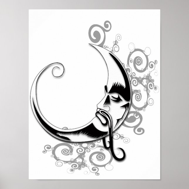 012-Subliminal Phycosis-012 Måne Färg Poster (Framsidan)