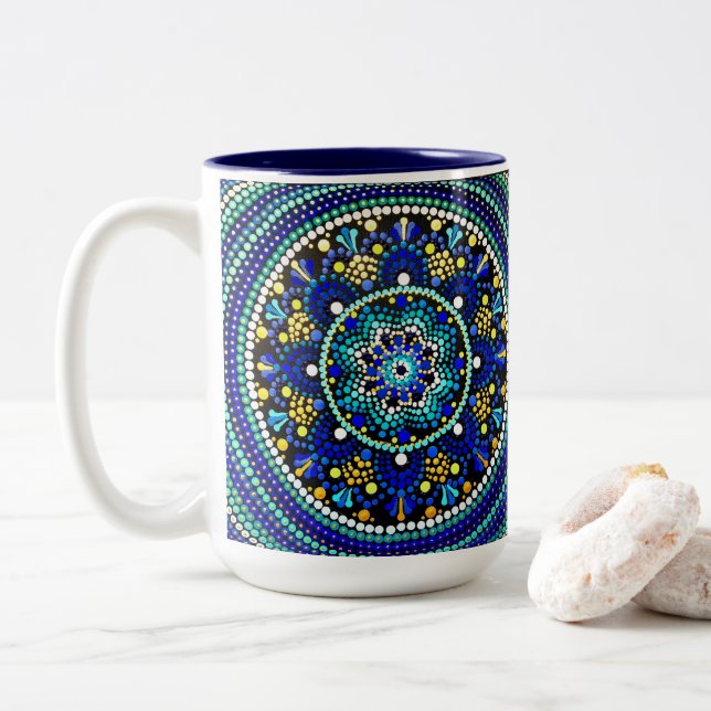 0158 - Ble Talavera Mandala Mugg (Med munk)