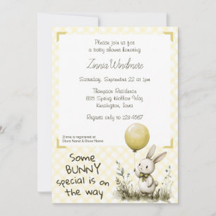 015 Citrongul • Some Bunny Special Baby Shower-inb Inbjudningar