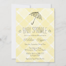 015 Rutig Paraply Baby Sprinkle Shower-inbjudan Inbjudningar